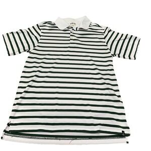 Ping Performance Men's M Short Sleeve Green Striped Golf Polo‎ Shirt Hawkshead